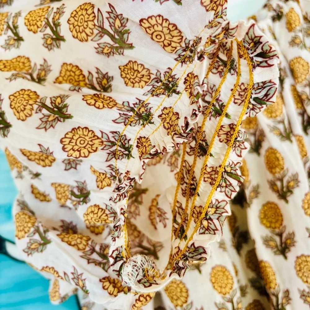 EDDY Sydney Puff Sleeve Mini
Nightgown
Ochre/Dahlia Floral print - Picture 9 of 12